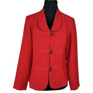 VINTAGE 90s Red Cropped Blazer Blouse